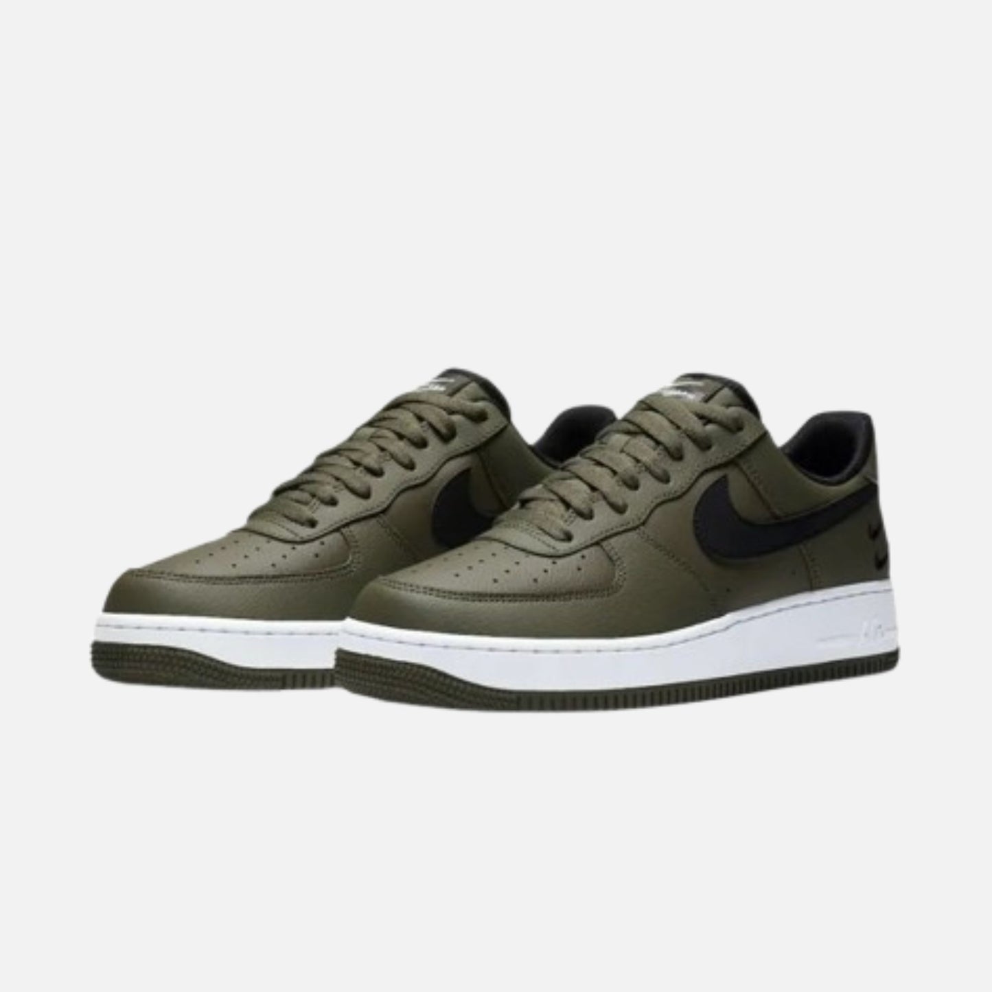 AIR FORCE ONE LOW OLIVE BLACK DOUBLE SWOOSH