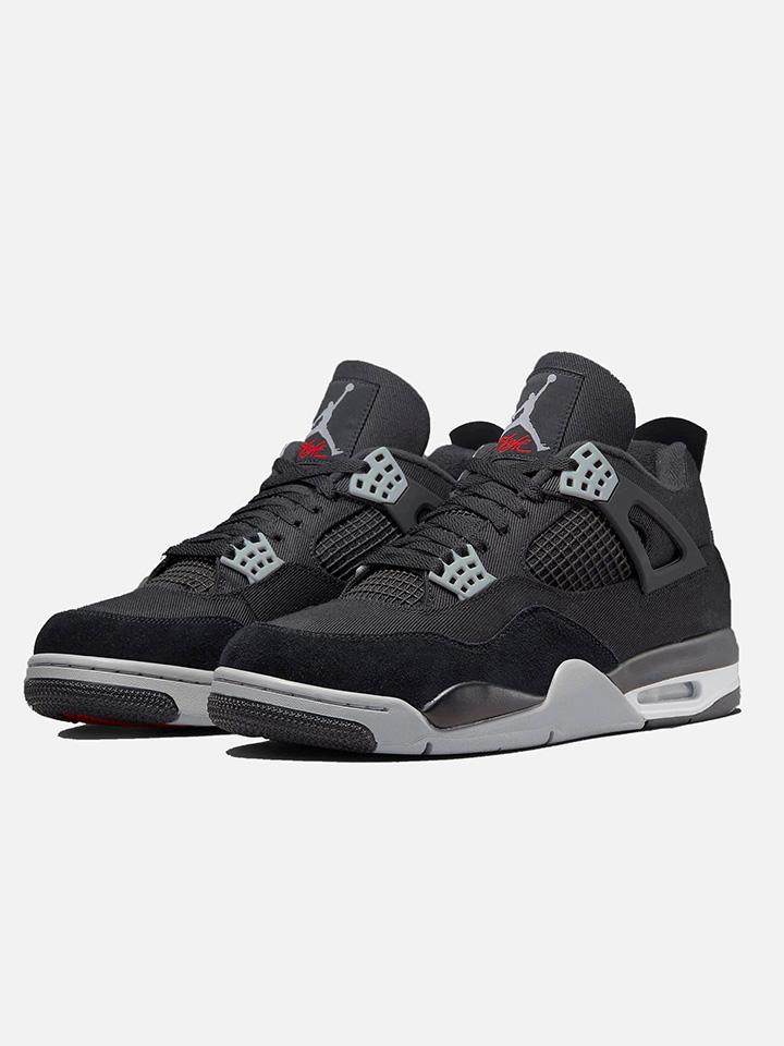JORDAN 4 BLACK CANVAS