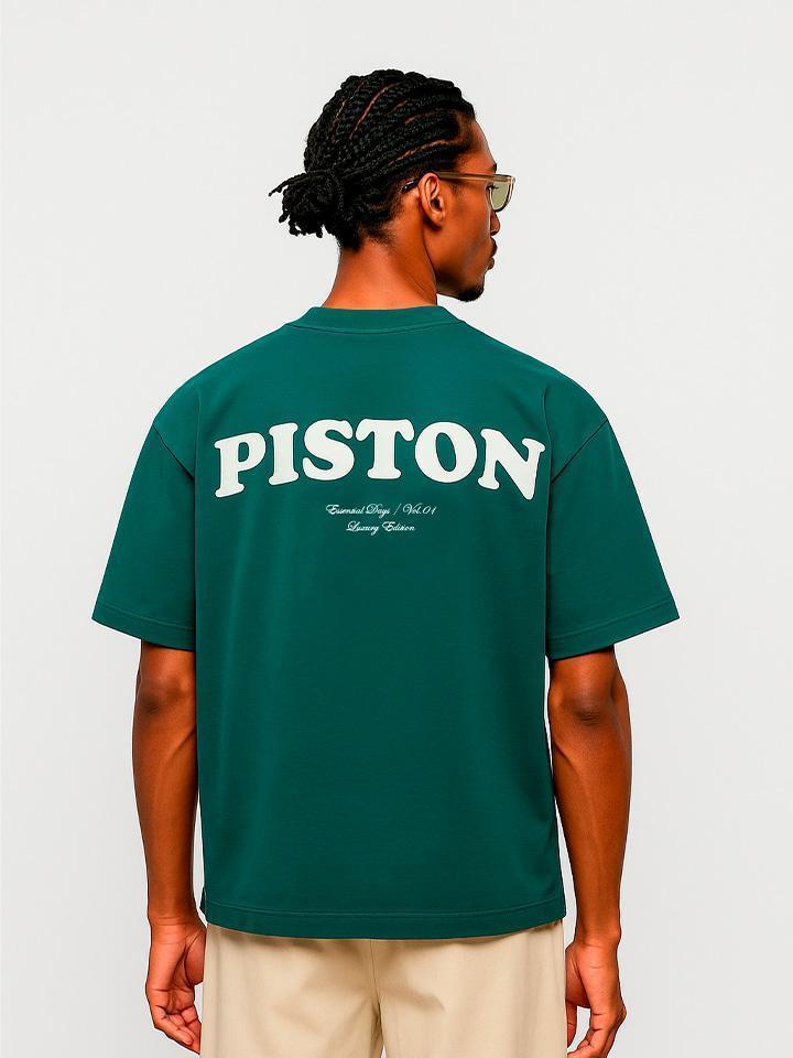 PISTON T SHIRT - FOREST GREEN PREMIUM