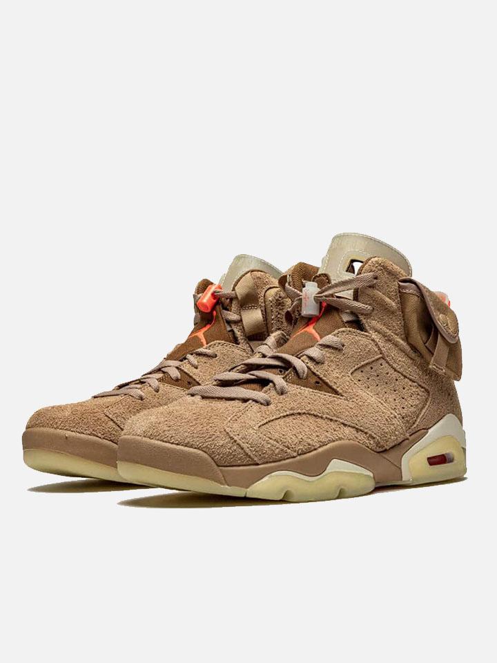 TRAVIS SCOTT X JORDAN RETRO 6 BRITISH KAKHI