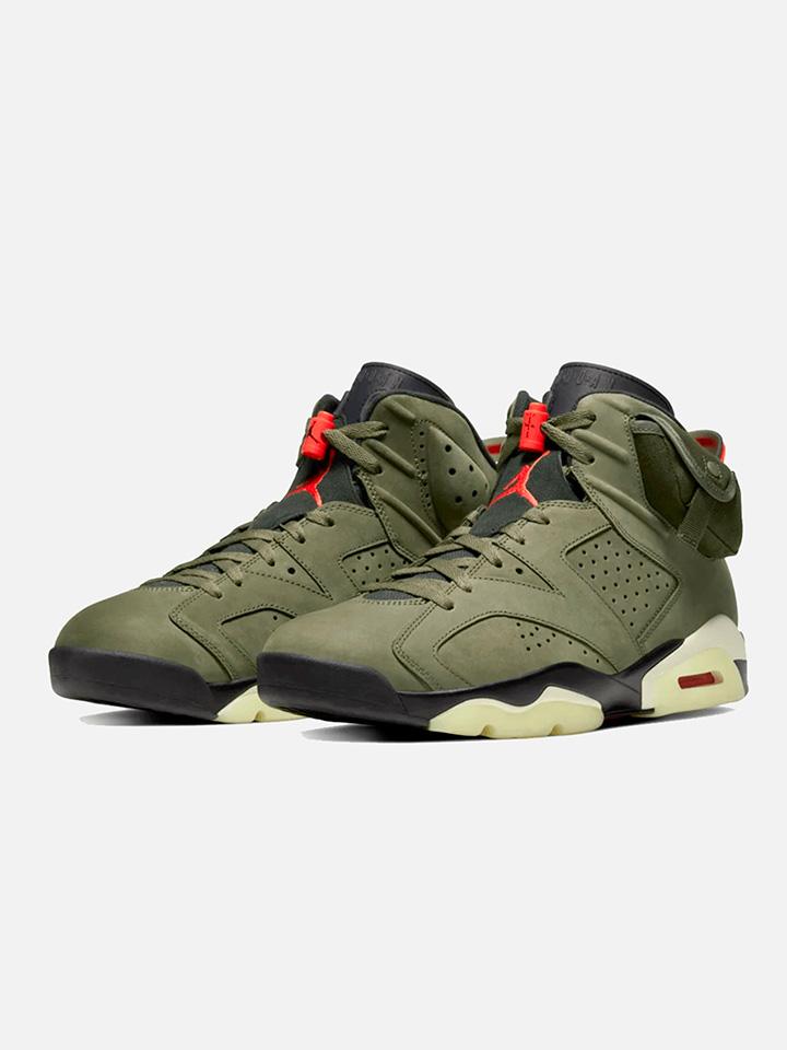 TRAVIS SCOTT X JORDAN RETRO 6 OLIVE GREEN