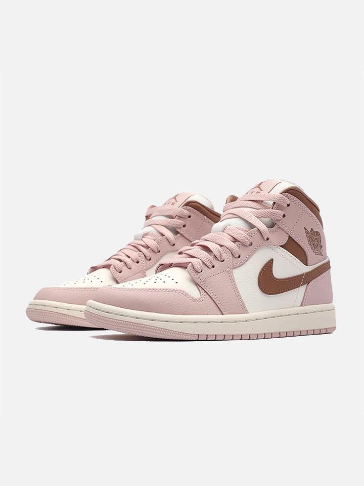 JORDAN 1 MID PINK OXFORD BROWN