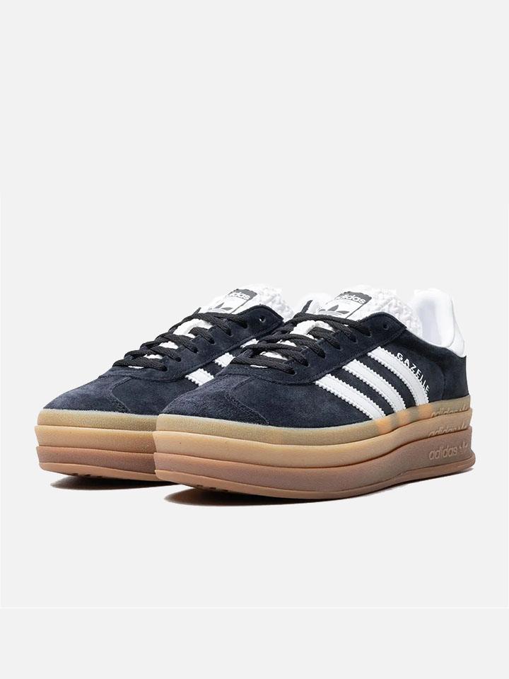 ADIDAS GAZELLE BOLD BLACK WHITE GUM
