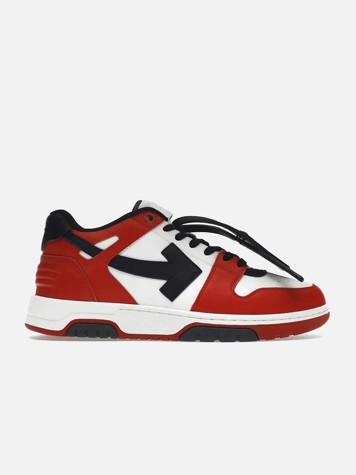 OFF WHITE OUT OF OFFICE LOW TOPS BLACK WHITE RED