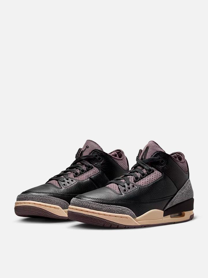 JORDAN RETRO 3 X A MA MANIERE BLACK AND FLAT PEWTER