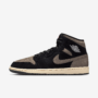 NIKE AIR JORDAN 1 MID SE HOMBRE BLACK LIGHT WILD MANGO OLIVE GREY