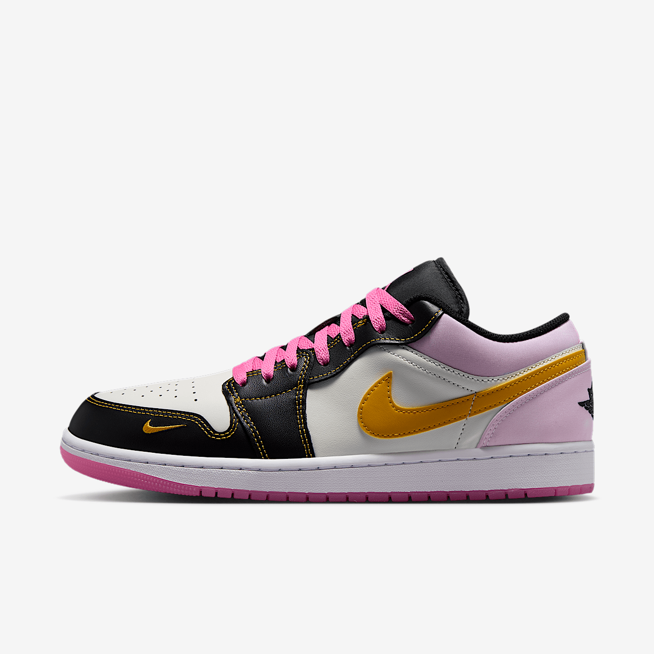 NIKE AIR JORDAN 1 LOW SE HOMBRE NEGRO/BLANCO ROTO/ROSA PINKSICLE/ORO UNIVERSITARIO